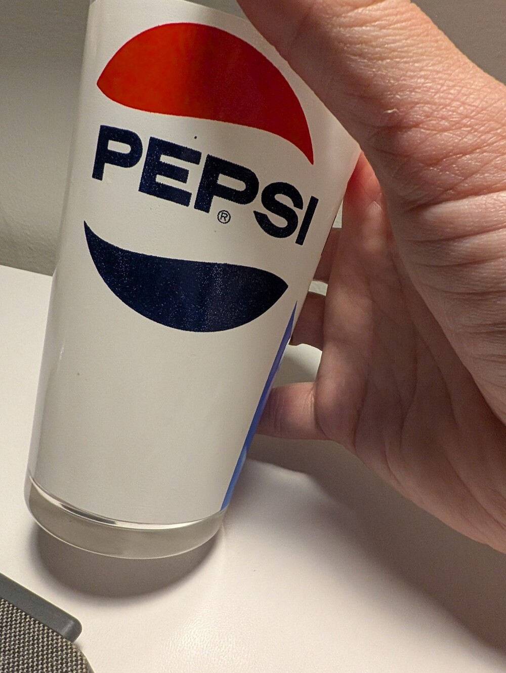 Vintage Pepsi Cola 12 Fl Oz Red White Blue Logo Drinking Glass Tumbler - Picture 4 of 6